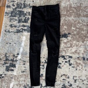 American Eagle “next level stretch” black jeans size 0